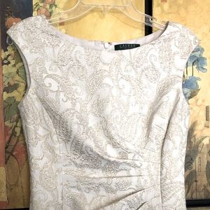 Ralph Lauren Ivory Jacquard dress, size 4